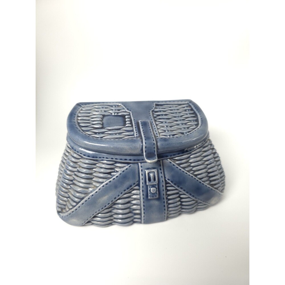 Creel Vintage Ceramic Porcelain Basket Trinket